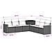 Set di divani 7 pcs Beige e Bianco Crema - Foto miniatura 8