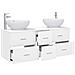 Set di mobili per il bagno 3 pz Bianco 49,5 x 44,5 x 65 cm - Foto miniatura 5