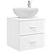 Set di mobili per il bagno 3 pz Bianco 49,5 x 44,5 x 65 cm - Foto miniatura 7