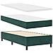 Letto a molle con strisce LED Verde Scuro 90 x 190 cm Velluto - Foto miniatura 2