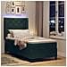 Letto a molle con strisce LED Verde Scuro 90 x 190 cm Velluto - Foto miniatura 4