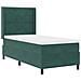 Letto a molle con strisce LED Verde Scuro 90 x 190 cm Velluto - Foto miniatura 1