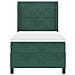 Letto a molle con strisce LED Verde Scuro 90 x 190 cm Velluto - Foto miniatura 7