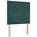 Letto a molle con strisce LED Verde Scuro 90 x 190 cm Velluto - Foto miniatura 8