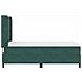 Letto a molle con strisce LED Verde Scuro 90 x 190 cm Velluto - Foto miniatura 9