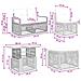 Set Divano da Giardino 11 pz Nero e Bianco Crema polyrattan - Foto miniatura 9