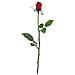 1 Fiore Artificiale Rosa Rossa Bocciolo Finto Decorazione Festa Matrimonio - Foto miniatura 1