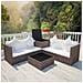 Set Divani Polyrattan Marrone - Foto miniatura 3