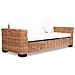 Divano a 3 Posti in Rattan Naturale 195 x 80 x 67 cm - Foto miniatura 1