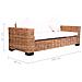 Divano a 3 Posti in Rattan Naturale 195 x 80 x 67 cm - Foto miniatura 5