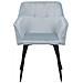 Set Di 2 Sedie Da Pranzo In Velluto Azzurro / grigio Chiaro Jasmin - Foto miniatura 16