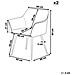 Set Di 2 Sedie Da Pranzo In Velluto Azzurro / grigio Chiaro Jasmin - Foto miniatura 12