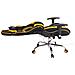 Sedia Ufficio Massaggiante E Riscaldata Limit XM in Tessuto I Poltrona Racing Scrivania Schienale Reclinabile I Poltrona Relax Gamer Nero / Giallo - Foto miniatura 5