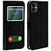 Custodia Apple Iphone 11 Sportellino 2x Finestre Cover Silicone - Nero - Foto miniatura 1