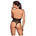 B119 Body Con Ornamento E Mesh Per Donna Nero L - Foto miniatura 3