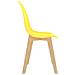 Sedie da Pranzo 6 pz Gialle in Plastica - Foto miniatura 7