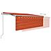 Tenda Automatica Parasole Sensore Vento Led 4x3m Aranciomarrone - Foto miniatura 4