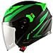 Jet Moto Casco Doppia Visiera Scooter Ece22-05 Certificato Nero Opaco Verde S - Foto miniatura 8