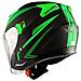 Jet Moto Casco Doppia Visiera Scooter Ece22-05 Certificato Nero Opaco Verde S - Foto miniatura 9