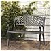 Panchina Da Giardino 102 Cm In Alluminio Pressofuso Nera - Foto miniatura 1