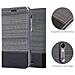Custodia Compatibile Con Motorola Moto X3 In Grigio Nero - Coperchio Protettiva Con Chiusura Magnetica, Funzione Stand E Tasca Per Le Carte - Foto miniatura 5