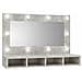 Mobile A Specchio Con Led Grigio Cemento 90x31,5x62 Cm - Foto miniatura 1