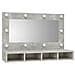 Mobile A Specchio Con Led Grigio Cemento 90x31,5x62 Cm - Foto miniatura 3