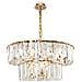 Lampadario Contemporaneo Puntes Metallo Oro 12 Luci Diffusori Vetro - Foto miniatura 1