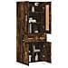 Credenza Rovere Fumo 69,5x34x180 Cm In Legno Multistrato - Foto miniatura 3