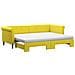 Divano Letto Estraibile Con Materassi Giallo 80x200 Cm Velluto - Foto miniatura 1