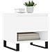Tavolini Salotto 2 Pz Bianchi 50x46x50 Cm In Legno Multistrato - Foto miniatura 3