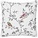 Cuscino Decorativo Dillenia Cotone 45 X 45 Cm Animalier Ricamato Bianco - Foto miniatura 2