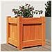 Fioriera Giardino Marrone Cera 31x31x31 Cm Legno Massello Pino - Foto miniatura 1