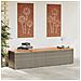 Contenitore Giardino Grigio 220x50x54cm Polyrattan Legno Acacia - Foto miniatura 3