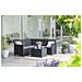 Salotto In Resina Antracite Da Esterno Giardino Con Divano Angolare E Tavolino Emma Corner Keter - Foto miniatura 4