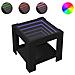 Tavolino Salotto Con Led Nero 53x53x45 Cm Legno Multistrato - Foto miniatura 2