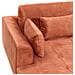 Divano Angolare 3 Posti Flam Velluto Arancione Lato Destro - Foto miniatura 6