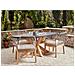 Set Da Pranzo Da Giardino 4 Posti Oristano Con Cuscini Cemento Beige - Foto miniatura 1