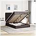 Struttura Letto Pouf Con Materasso 140x200 Cm In Tessuto - Foto miniatura 1