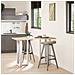Gambe Tavolo Bar A Forma T 2 Pz Bianco 50x35x(90-91) Cm Acciaio - Foto miniatura 2