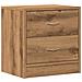 Comodino Rovere Artigianale 40x30x40 Cm In Legno Multistrato - Foto miniatura 2