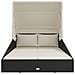 Lettino con Tettuccio Pieghevole Nero 200x114x128 cm Polyrattan - Foto miniatura 3