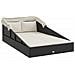 Lettino con Tettuccio Pieghevole Nero 200x114x128 cm Polyrattan - Foto miniatura 6