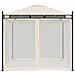 Gazebo con Pareti in Rete Crema 2,93x2,93 m in Acciaio - Foto miniatura 4