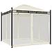 Gazebo con Pareti in Rete Crema 2,93x2,93 m in Acciaio - Foto miniatura 5