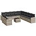 Set Divano Giardino 12 pz con Cuscini Grigio Chiaro Polyrattan - Foto miniatura 1