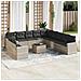 Set Divano Giardino 12 pz con Cuscini Grigio Chiaro Polyrattan - Foto miniatura 2
