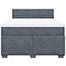 Giroletto a Molle con Materasso Grigio Scuro 140x200 cm Velluto - Foto miniatura 6