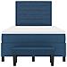 Letto a Box Spring con Materasso & Panchina Blu 120x200 cm Tessuto - Foto miniatura 9