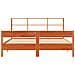 Letto Libreria senza Materasso Marrone Cera 200x200 cm in Pino - Foto miniatura 4